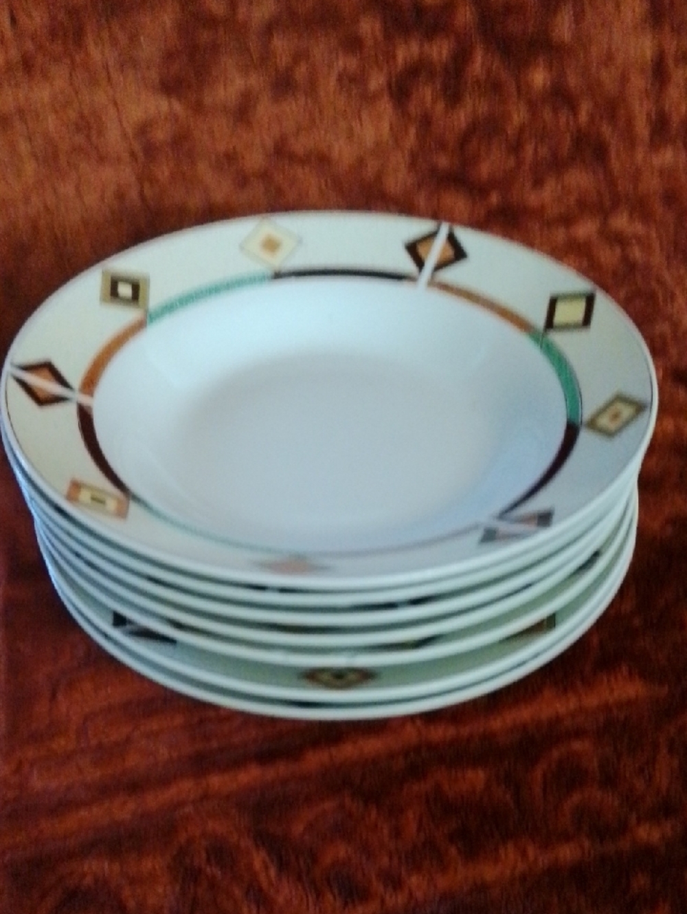 Premier Fine Porcelaine salad or bread plates made In China Set set  of  7